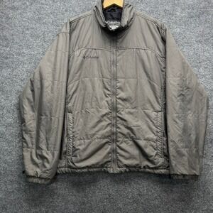 Columbia Interchange Insulated Jacket Men's XL Gray Full Zip Winter Outdoor Coat